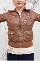 Upper Body Woman White Casual Jacket Average